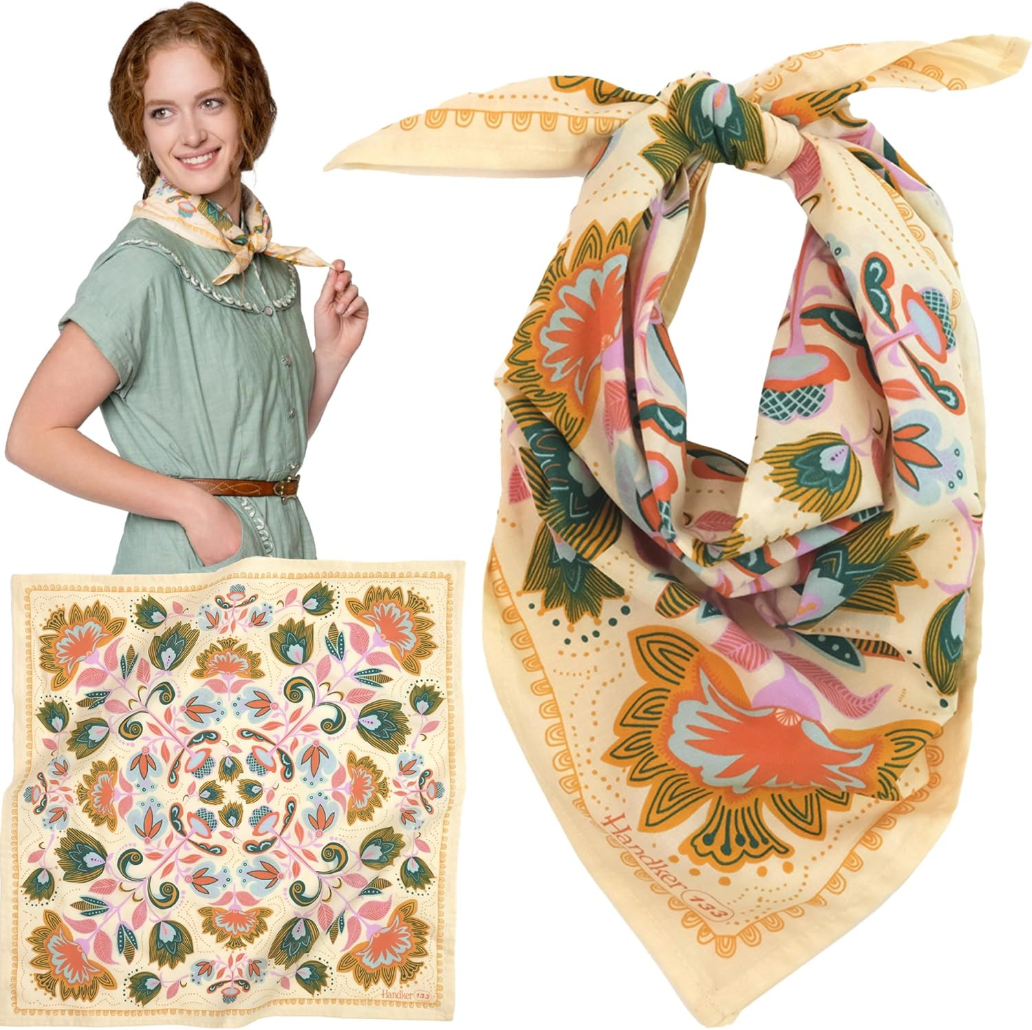 Bandana Cotton Hair Scarf & Head Bandanas for Women & Men - 22"x22" | Amazon (US)