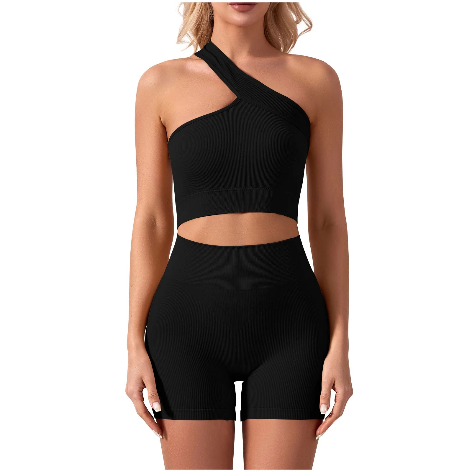 Wdfiry Women Workout Sets Yoga Outfits, Sport Bra + High Waisted Running Short Pants Gym Clothes ... | Walmart (US)