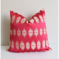 18x18 Pillow Covers, Pink & Beige Jacquard Fabric, Home Accent, Covers | Etsy (US)