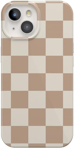 Casely iPhone 15 Case | Fit Check | Neutral Checkerboard Checkered Classic Case | Compatible with MagSafe | Amazon (US)