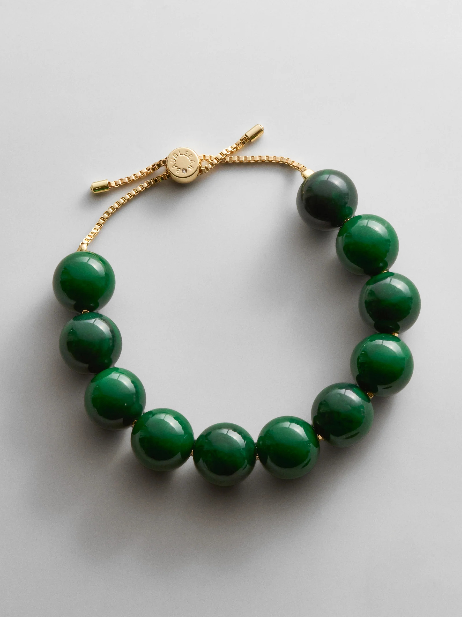 Jane Beaded Bracelet - Dark Green Bead | BaubleBar