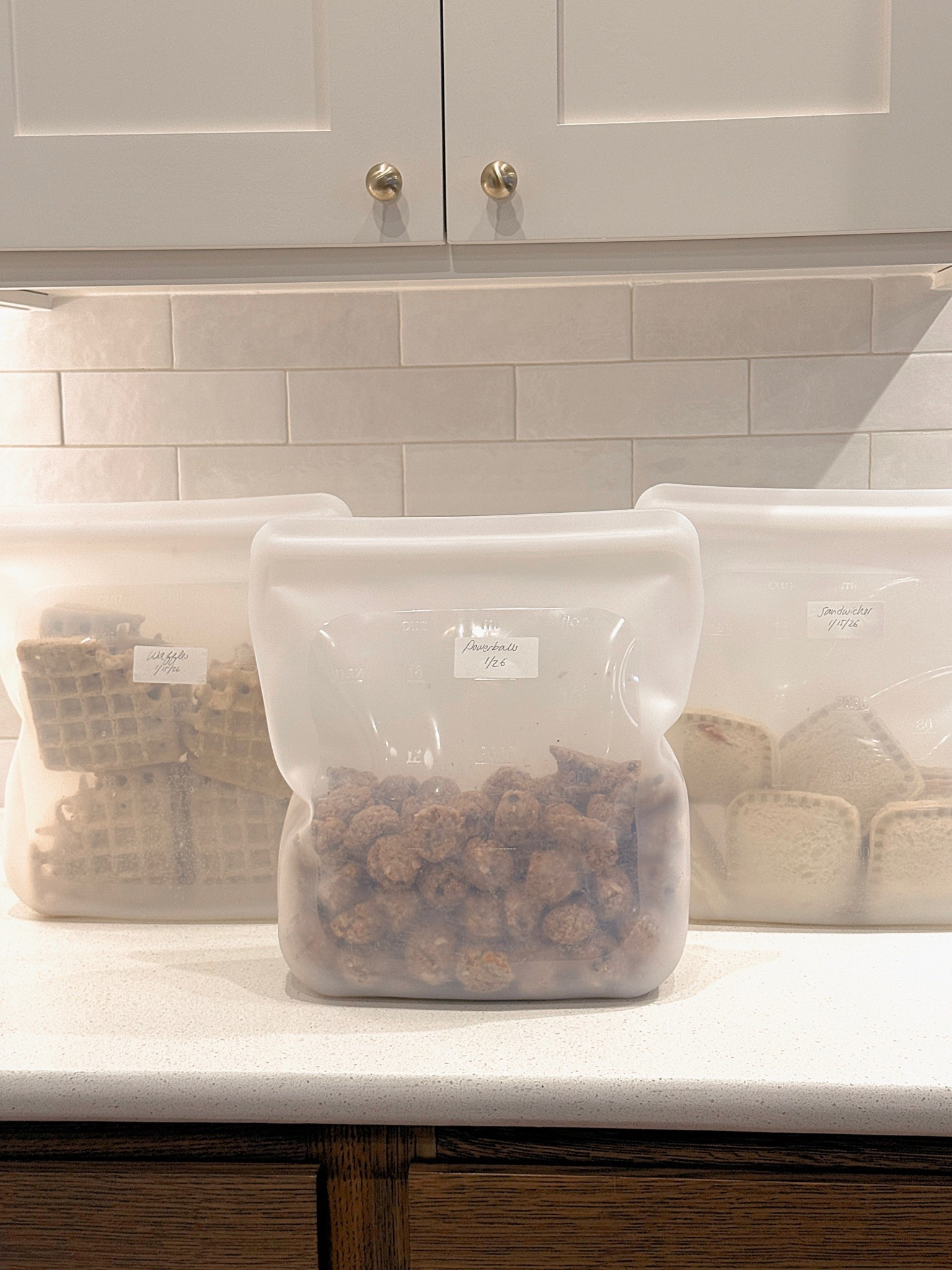 Freezer organization that makes busy mornings so much easier. Reusable silicone freezer bags are perfect for storing waffles, breakfast sandwiches, and make-ahead meals while keeping everything visible and easy to grab. They stack neatly, seal well, and help cut down on waste—ideal for freezer organization, meal prep, and simplifying weekday routines.

#LTKSeasonal #LTKmorningroutine #LTKHome