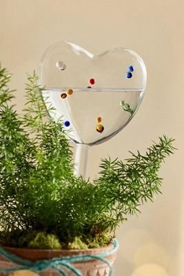 Confetti Glass Heart Watering Globes, Set of 2 | Terrain