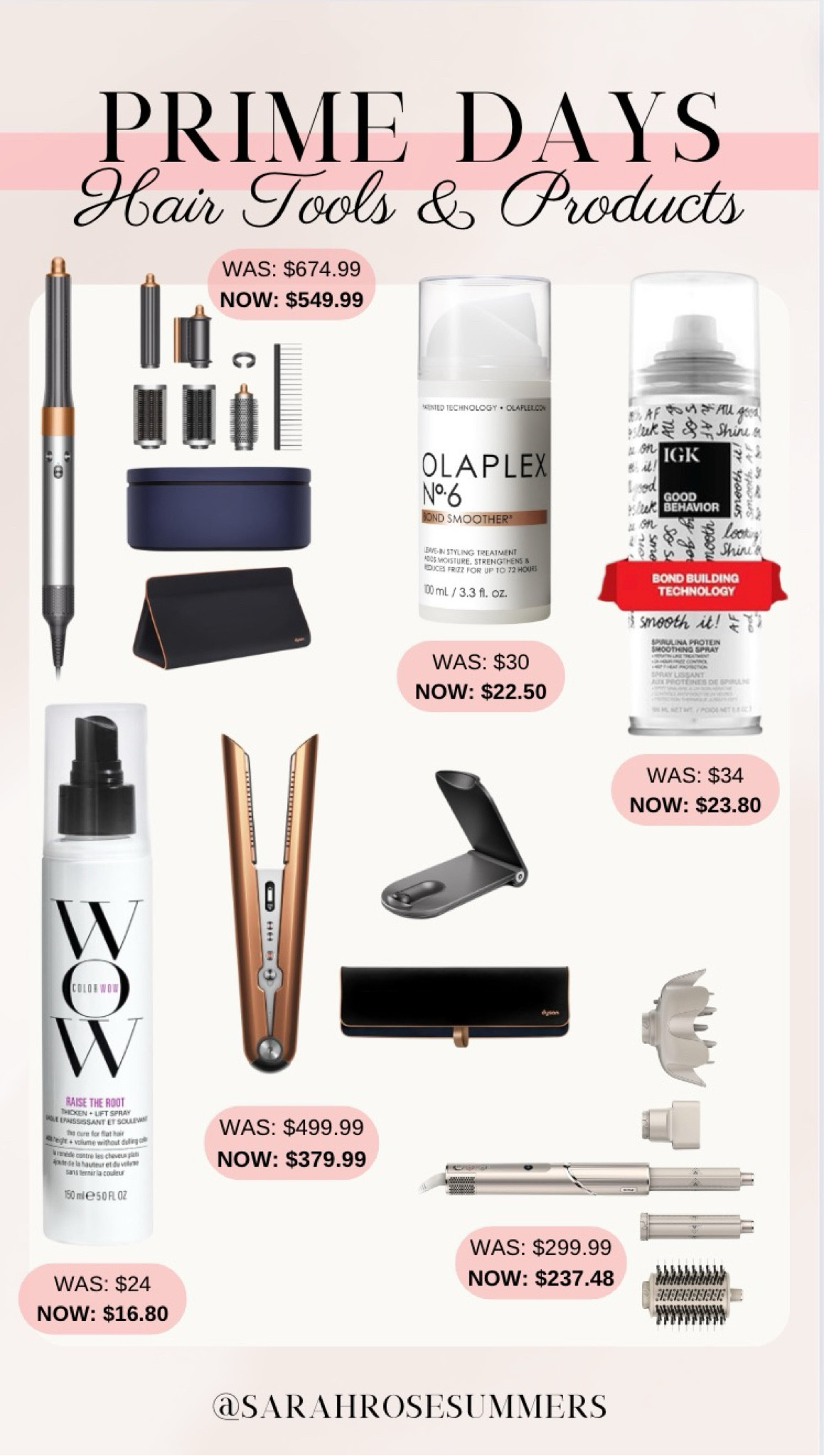 Amazon Prime Day! Hair tools and hair products on sale! Dyson Air Wrap. Dyson styler straightener. Shark FlexStyle Air Styling and Drying System. Color Wow Raise the Root Thicken + Lift Spray. Olaplex Bond Smoother. IGK Smoothing Spray. 

#LTKSaleAlert #LTKBeauty