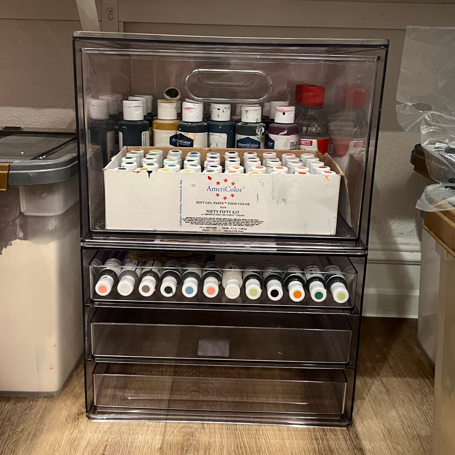Stackable acrylic drawers to organize anything from your closet to your pantry! 