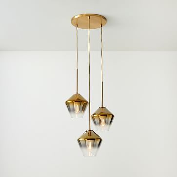 Build Your Own - Sculptural Glass 3-Light Chandelier | West Elm (US)