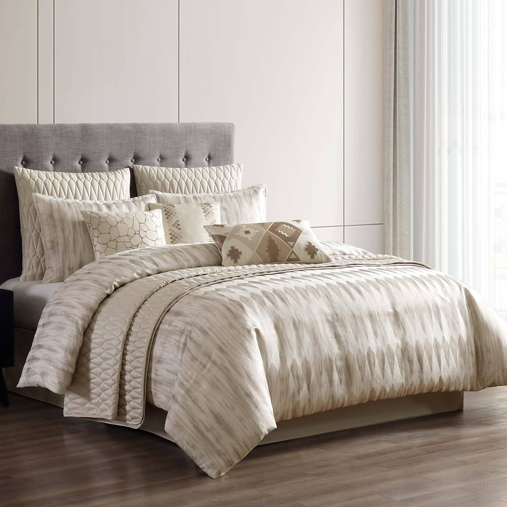 Riverbrook Home Milan Comforter Set, King, Tan, 10 Piece Set | Amazon (US)