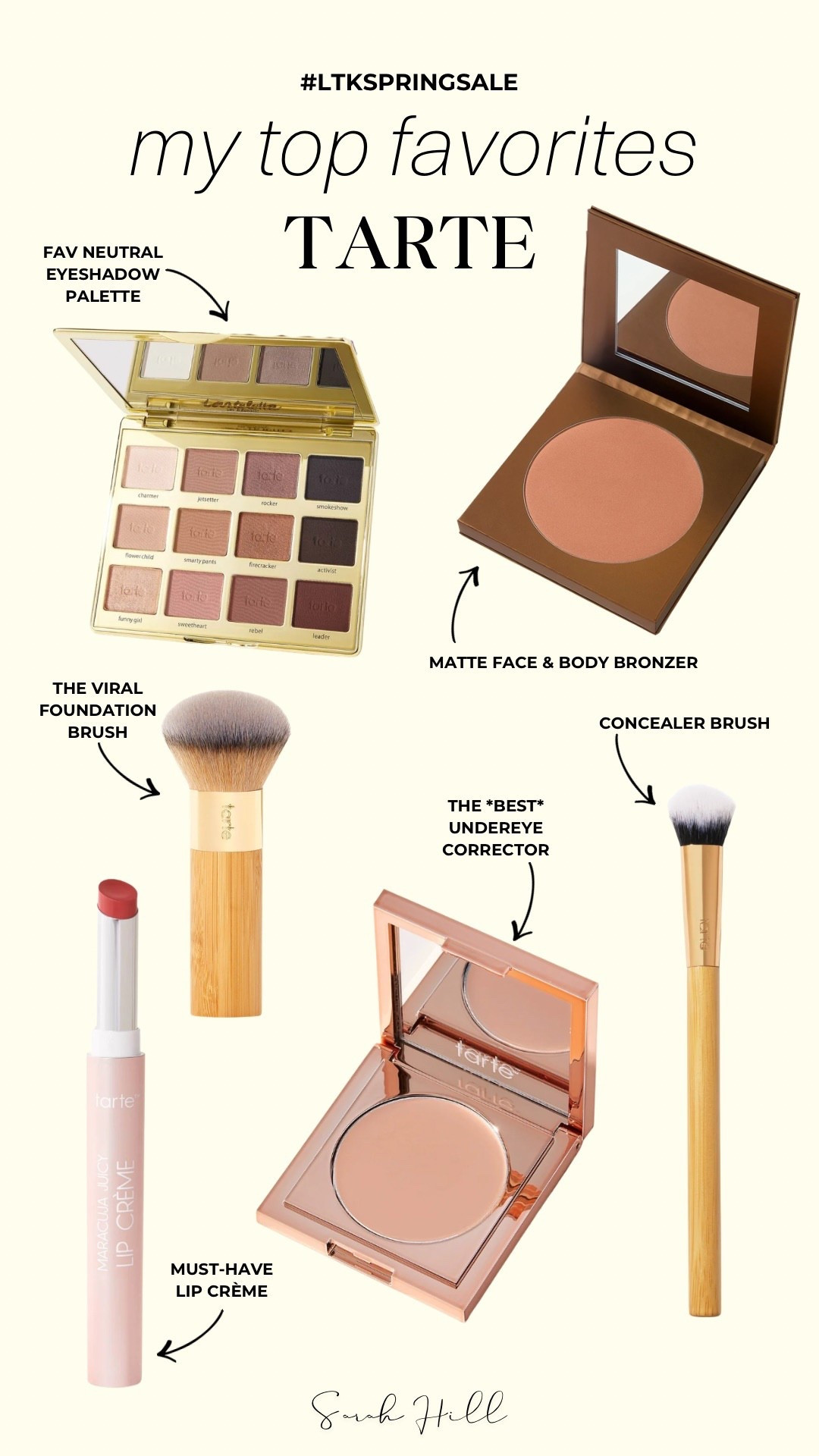 Tarte top favorite makeup products! Use code FAM35 for 35% off sitewide + free shipping 💄 

#LTKSpringSale #LTKBeauty