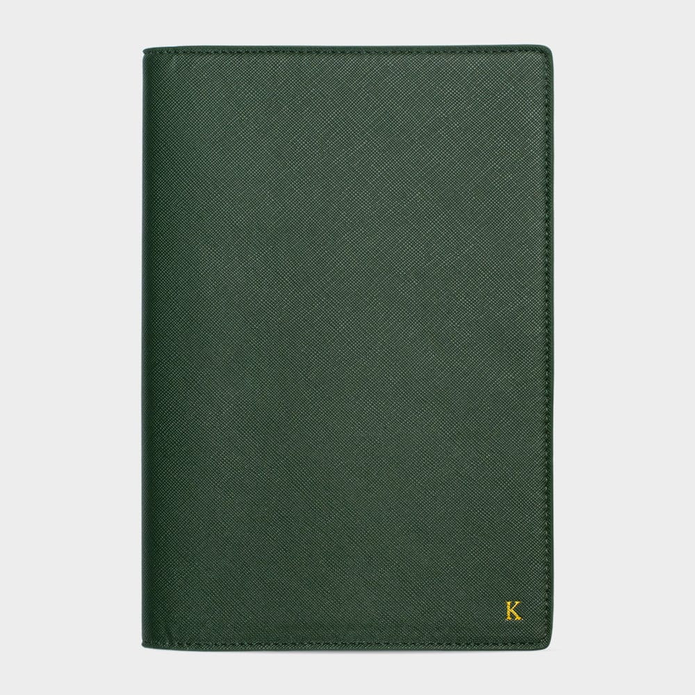Dark Green Saffiano Texture Personalized Notebook | INSERIF (US)