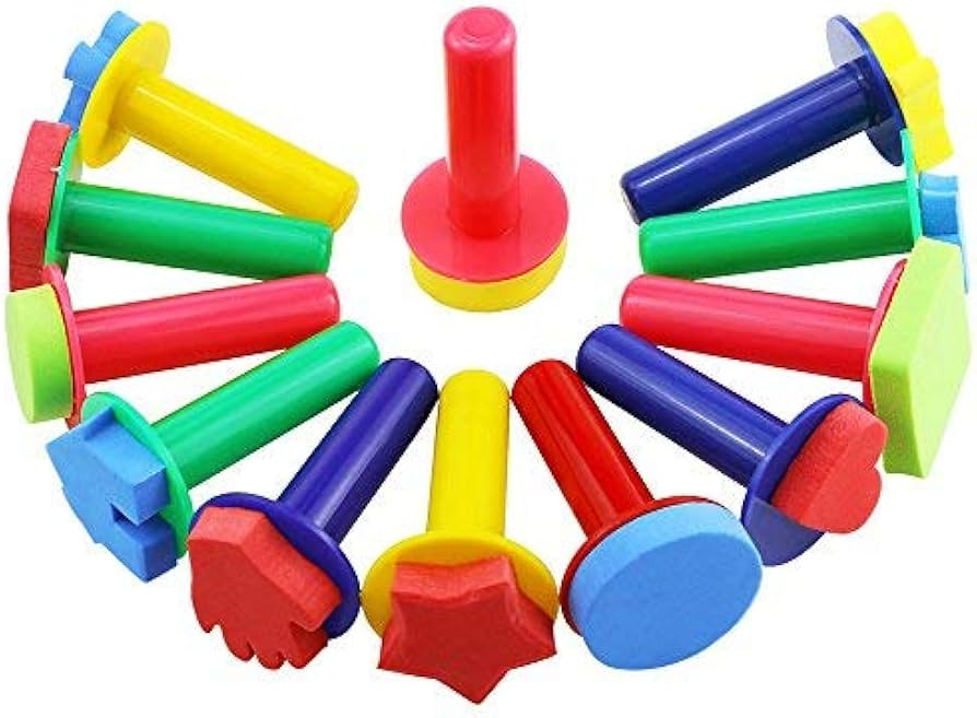 12pcs Assorted EVA Sponge Painting Stamper Foam Sponge Brush Painting Tools for Painting Drawing ... | Amazon (US)