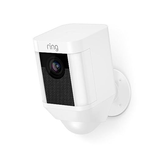 Ring Spotlight Cam Battery HD Security Camera with Built Two-Way Talk and a Siren Alarm, White, W... | Amazon (US)