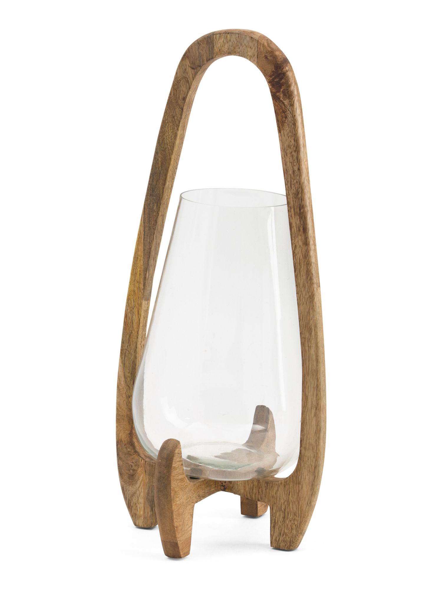 18in Wooden Handle Glass Lantern | Decor | Marshalls | Marshalls