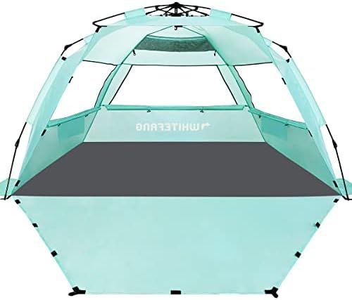 WhiteFang Deluxe XL Pop Up Beach Tent Sun Shade Shelter for 3-4 Person, UV Protection, Extendable Fl | Amazon (US)