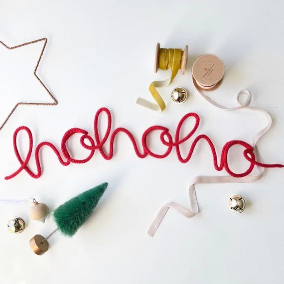 Christmas Wall Words, Hohoho Sign, Decorative Words Metal Sign, Christmas Bookshelf Decor, Whimsi... | Etsy (US)