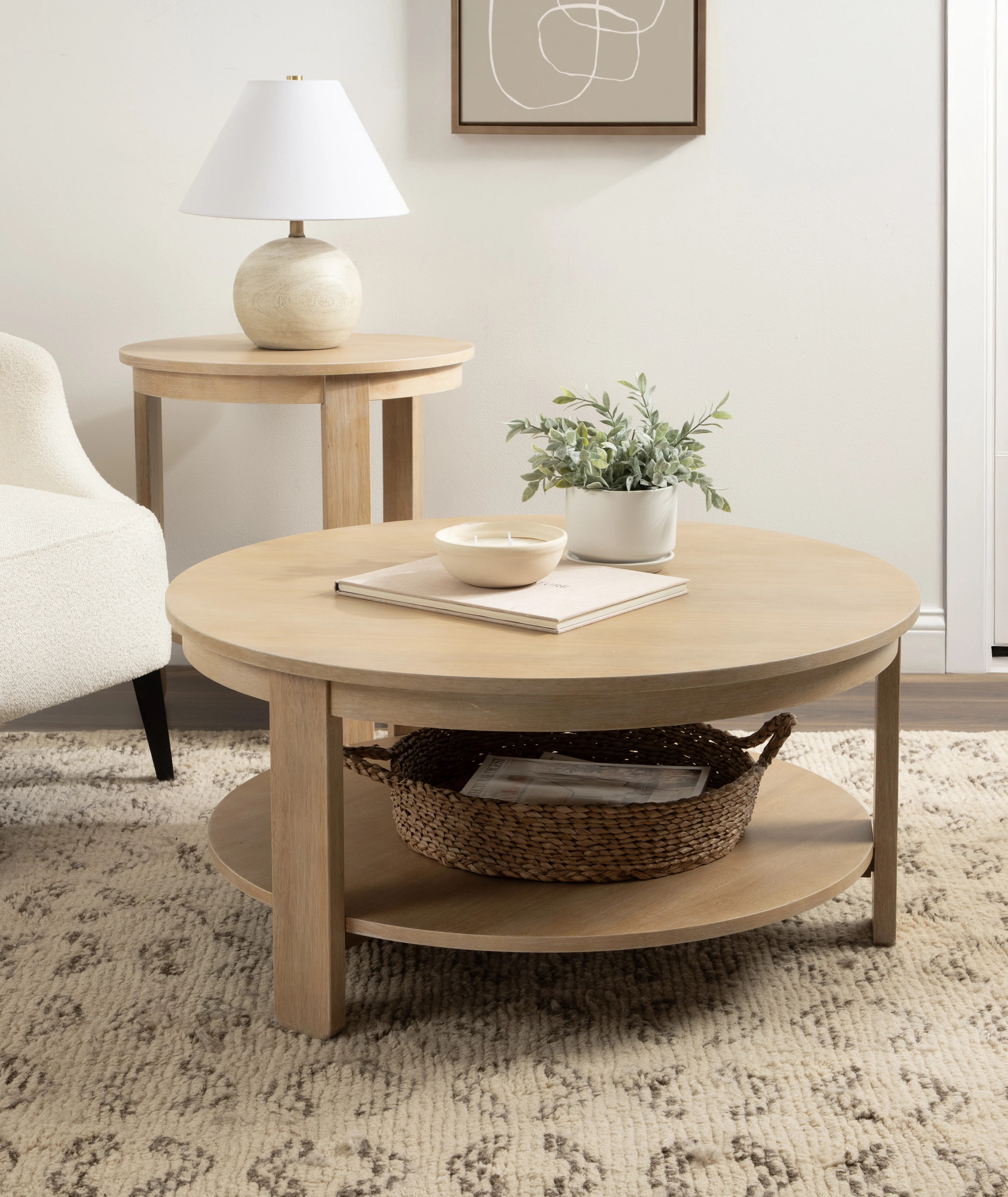 Aamnah Prayash Tiered Round Living Room Coffee Table | Wayfair North America