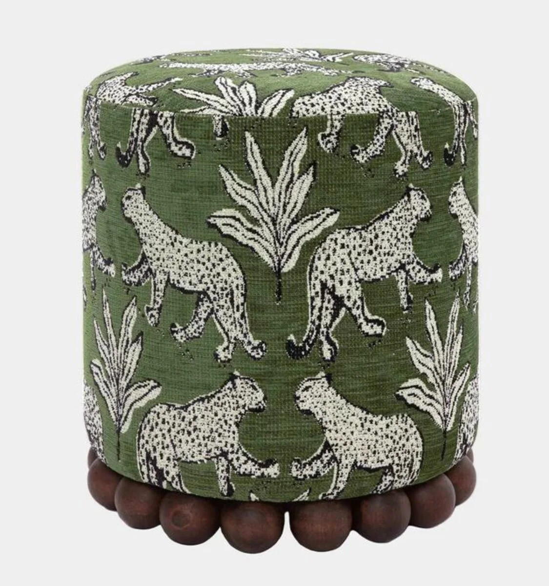 Dakota Fields Leopard Print Fabric Round Ottoman | Wayfair | Wayfair North America
