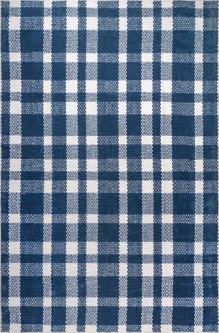 Blue Brittany Tartan Plaid Washable Area Rug | Rugs USA