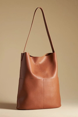 The Joss Faux-Leather Bucket Tote w/Mini Pouch | Anthropologie (US)