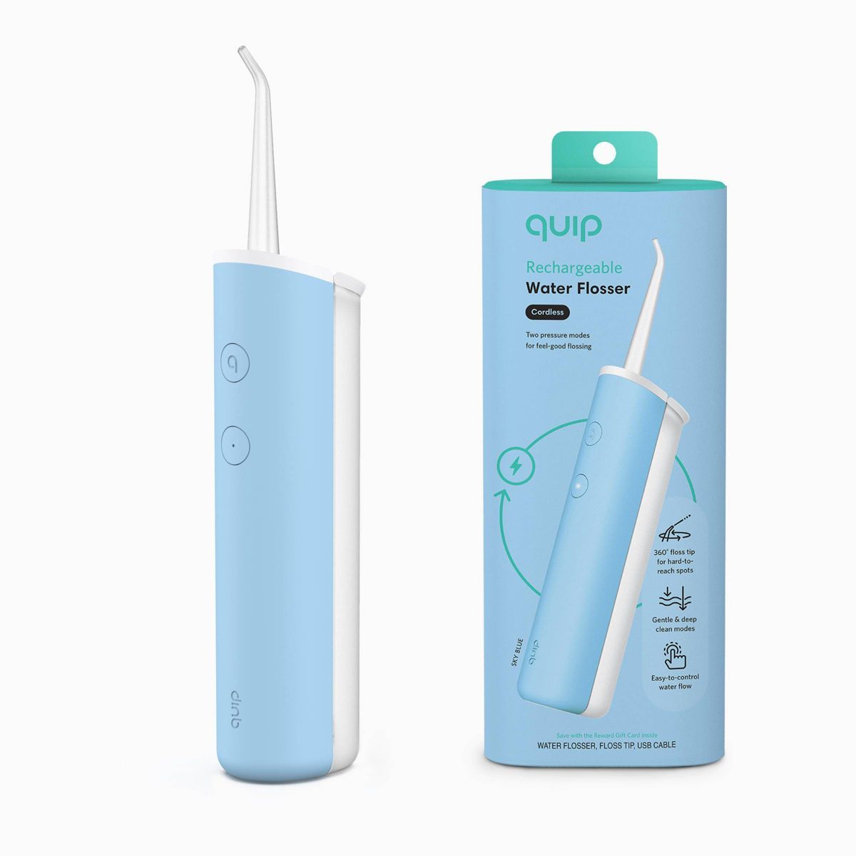 quip Rechargeable Cordless Plastic Water Flosser with 2 Modes + 360º Tip | Target