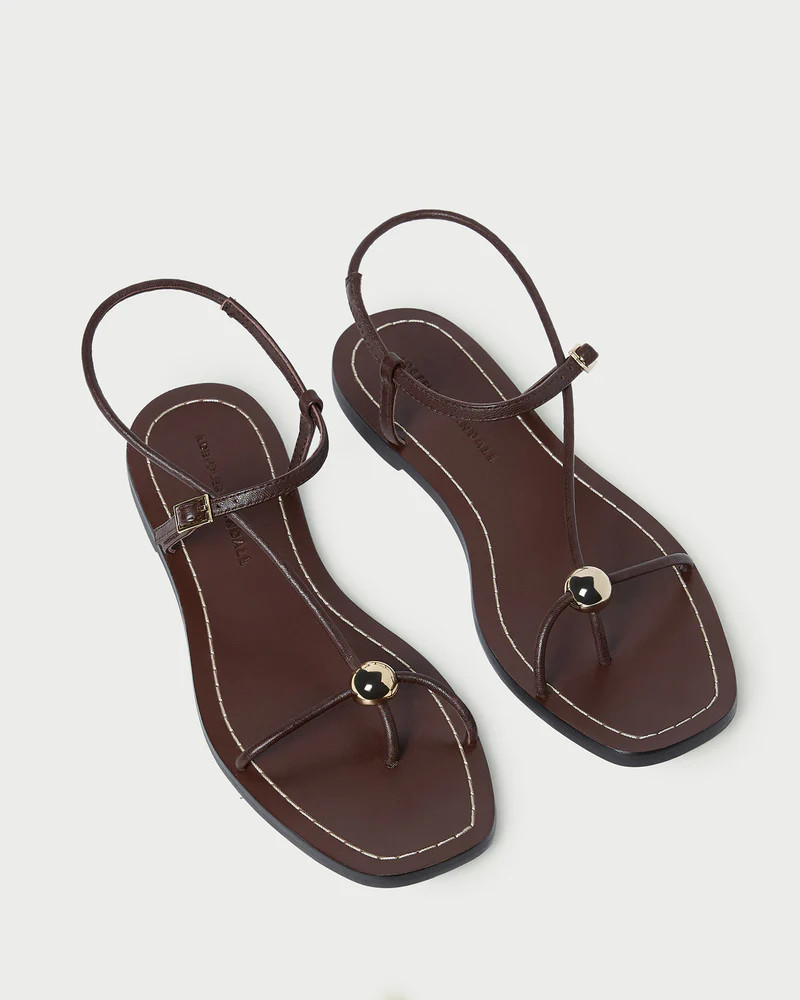 Lara Espresso Leather Sandal | Loeffler Randall