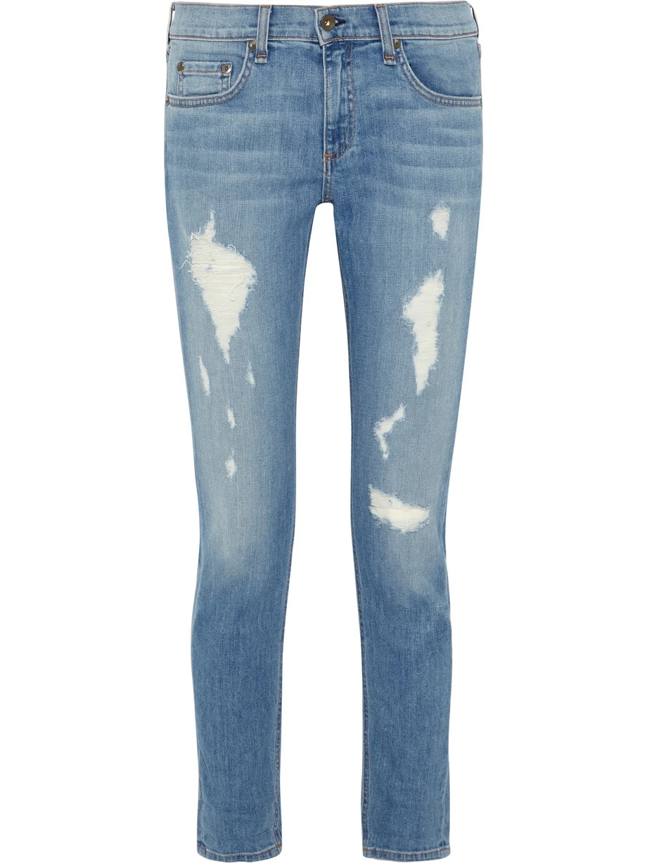 Rag & bone The Dre distressed mid-rise slim boyfriend jeans, Women's, Size: 29 | NET-A-PORTER (UK & EU)