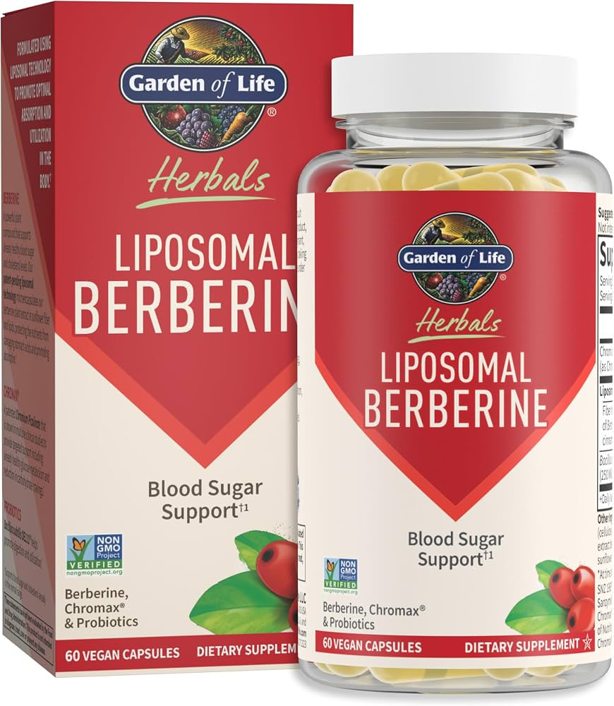 Garden of Life Liposomal Berberine, with Chromium, Gluten Free, 30 Servings | Amazon (US)