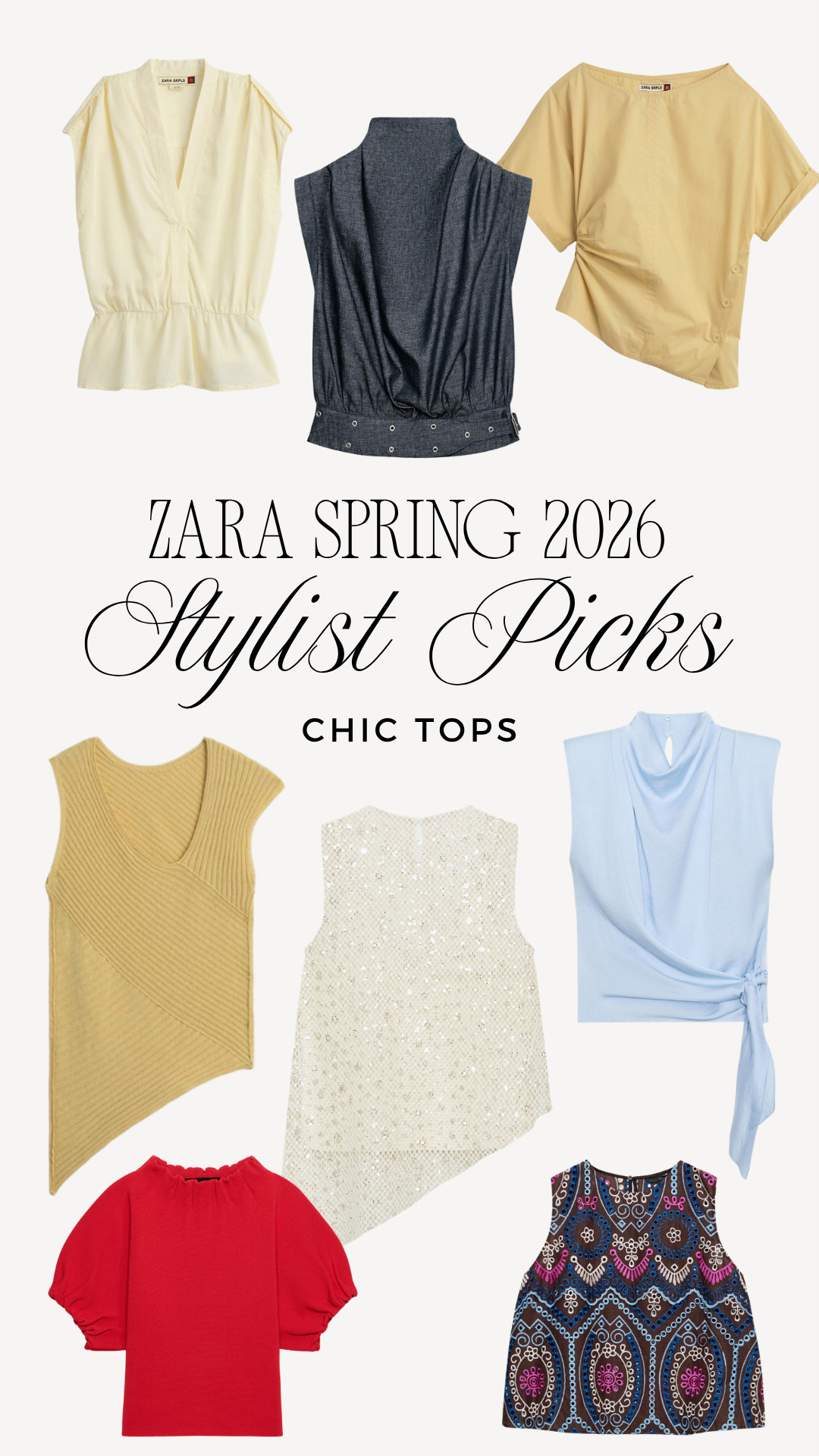 My top Zara tops for spring. I always tell my clients these are the pieces that go with everything you already own. Zara Tops • Spring Tops • Spring Fashion 2026 

 #LTKSeasonal #LTKOver40