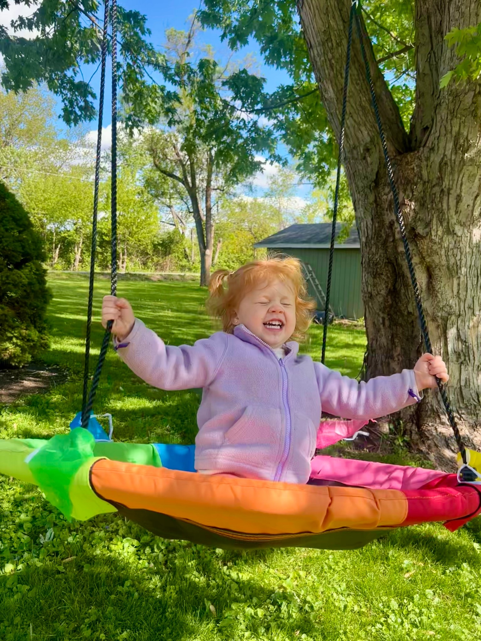This circle outdoor swing is so fun for toddlers! 

#LTKKids #LTKmomlife