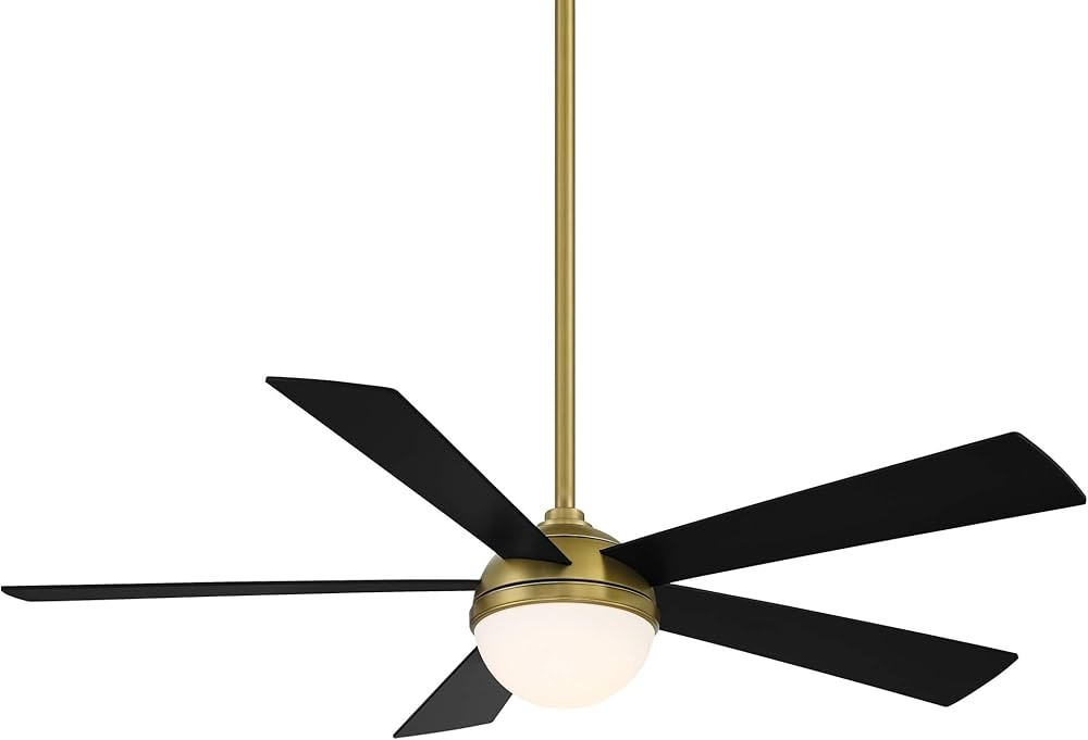 WAC Smart Fans Eclipse Indoor and Outdoor 5-Blade Ceiling Fan 54in Satin Brass Matte Black with 3... | Amazon (US)