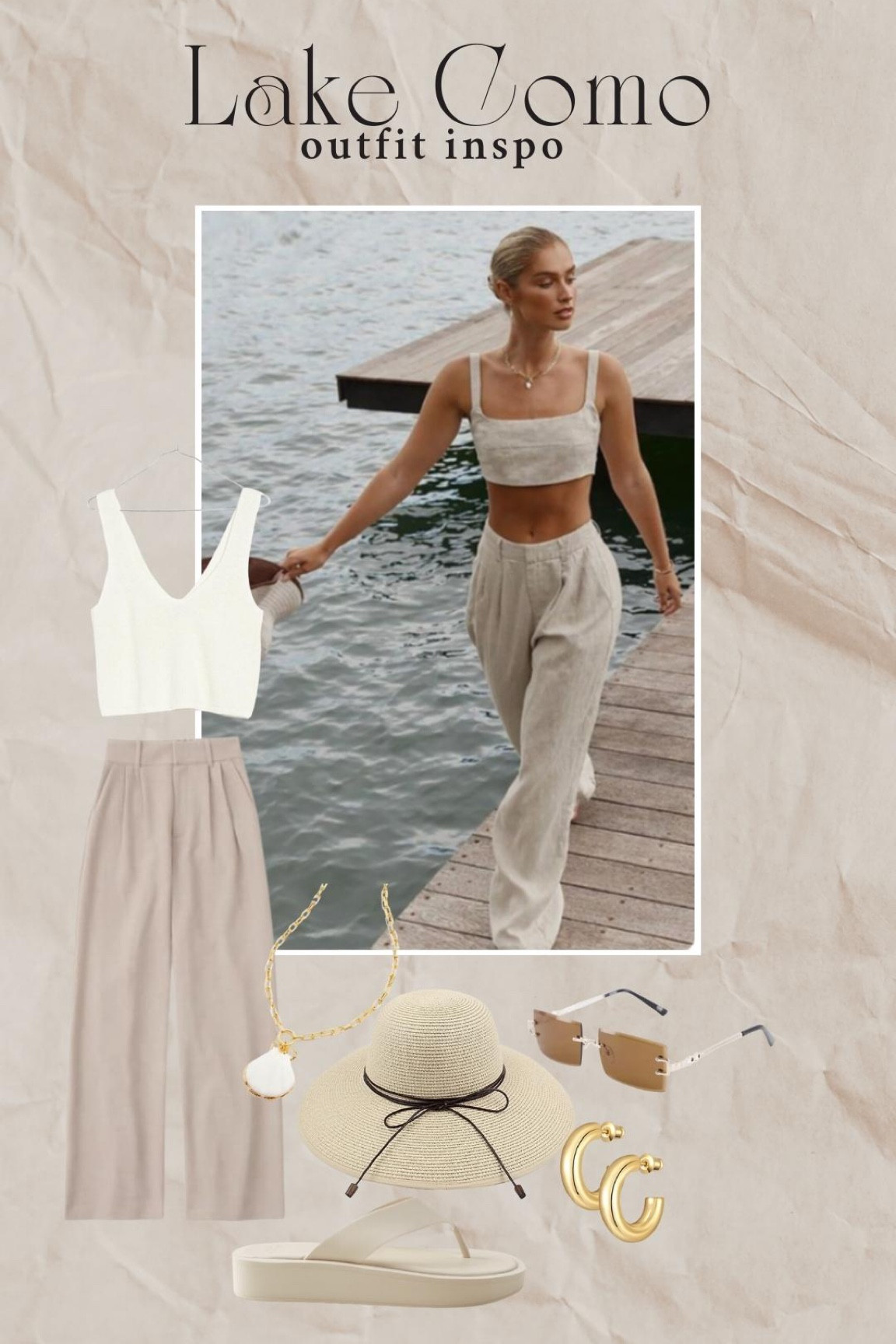 Lake Como outfit inspo! 

Linen pants | trousers | sweater top | gold jewelry

#LTKtravel #LTKSeasonal #LTKstyletip