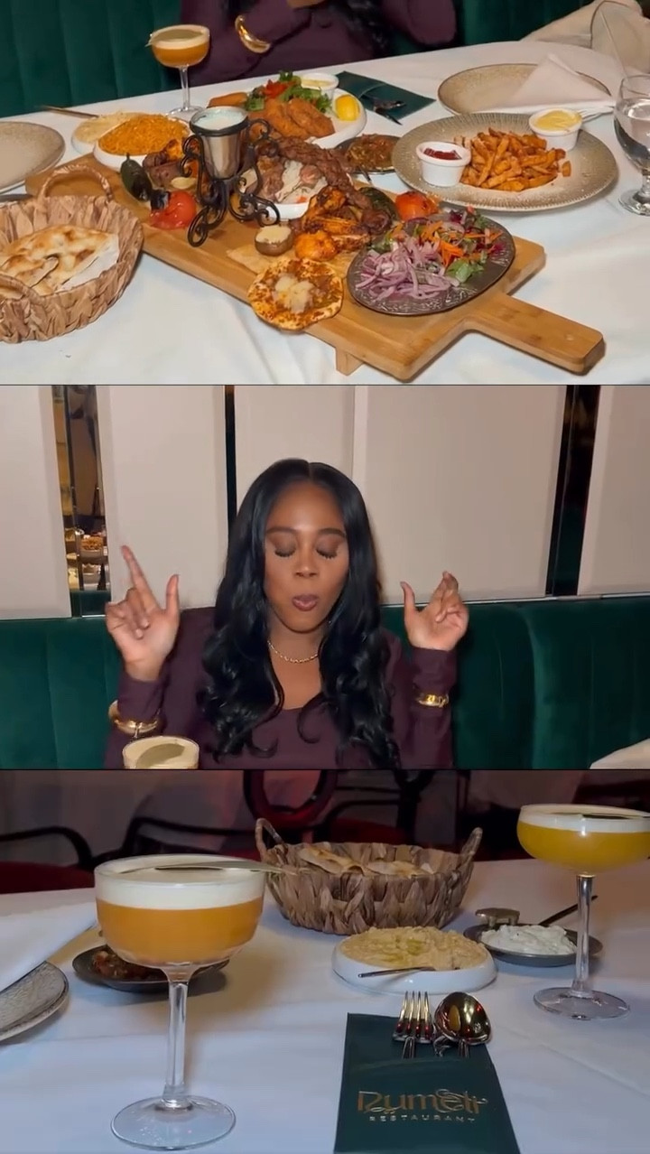 now serving girl dinner 💅🏽🍽️ at @rumelitoronto 

this new turkish spot just opened in north york 📍 and it’s giving intimate, cozy, perfect-for-a-night-out vibes ✨ perfect for the girlies 👯‍♀️ or a cute date night 💕

we ordered so much food (as we should) 🤭
🥙 hummus + calamari to start
🍑 mocktails were a must — i tried the peach seduction and it was sooo good (cocktails are also available too)
🍟 regular fries
🥩 the love platter with lamb, beef & chicken (come hungry fr)

and yes… there’s live belly dancer entertainment every weekend 💃🏽🔥 which made the whole night even better. food, vibes, and a show?? say less.

save this for your next North York dinner plan 🤍
.
.
.
#torontorestaurants #torontofoodblogger #torontolifestyleblogger #torontoblogger #stylebyemmanuela

#LTKcanada #LTKstyletip #LTKdatenight