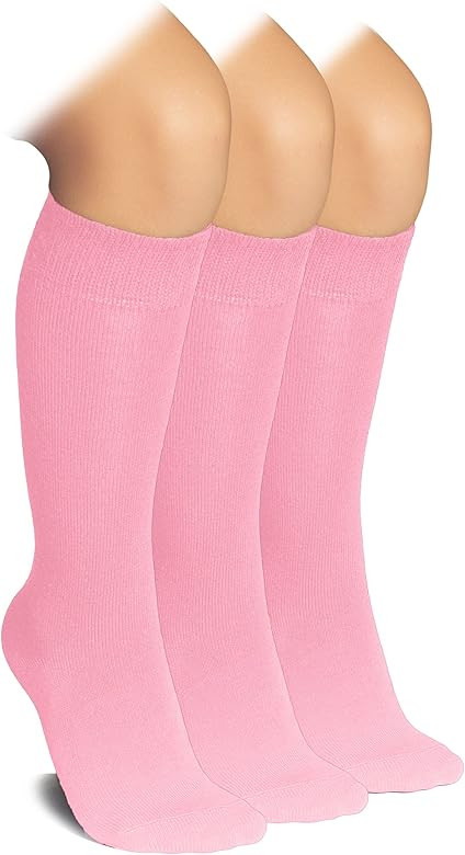 Hugh Ugoli Knee High Bamboo Socks for Girls Boys and Toddlers, Solid Color Long School Uniform Socks | Amazon (US)