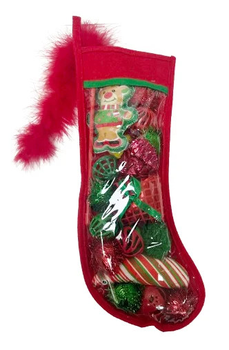 Vibrant Life Holiday 18-Piece Cat Toy Stocking Gift Set, Red | Walmart (US)