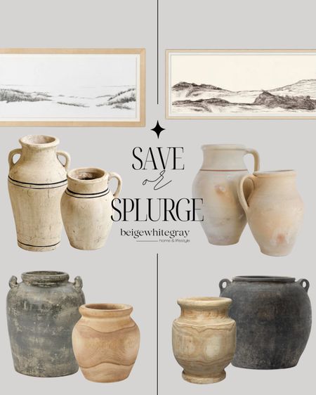 Save or splurge?? Get the designer look for less on these home decor pieces. From The art, to the artisan vessels. 

#LTKStyleTip #LTKHome #LTKFindsUnder100