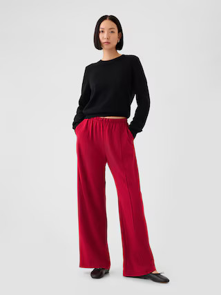 Wide-Leg Seamed Pull-On Pants | Gap (US)