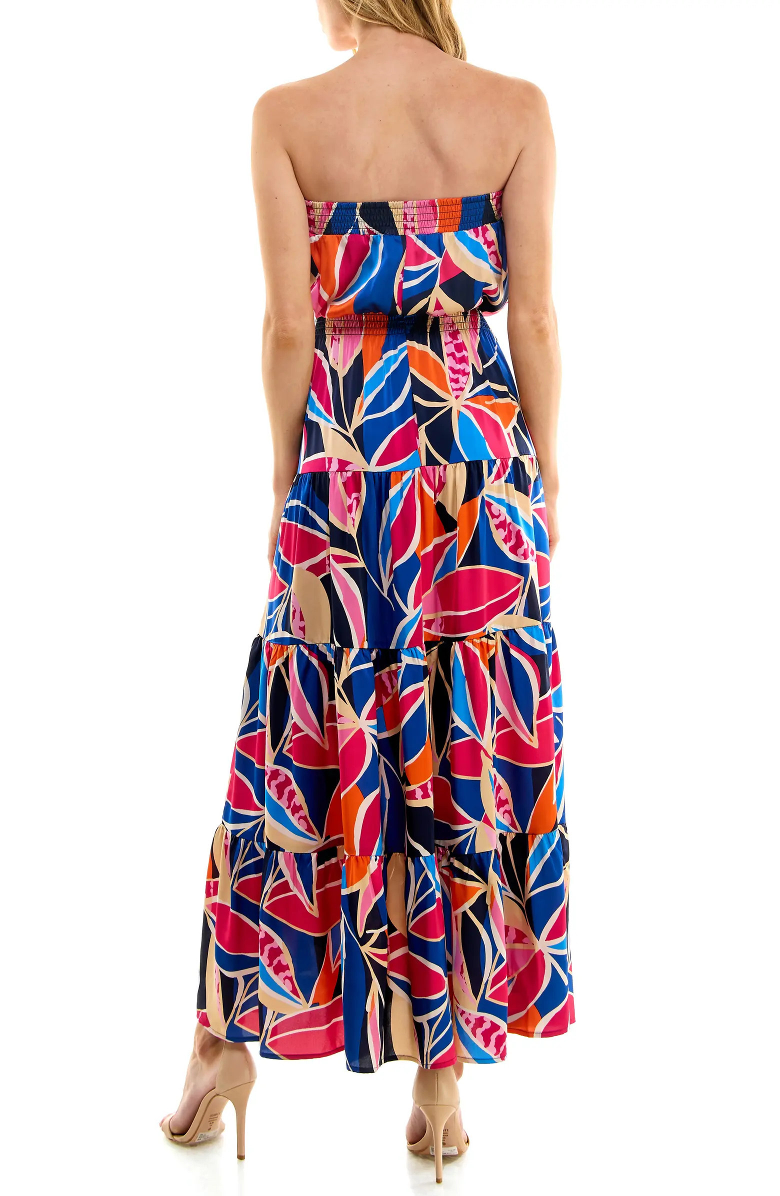 Print Strapless Maxi Dress | Nordstrom
