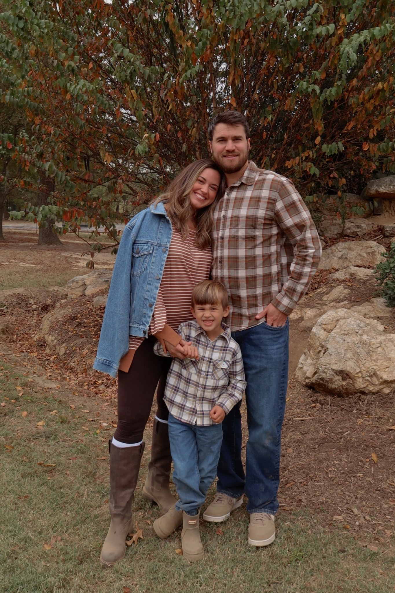 Fall OOTD w/ the fam! Sized up 1/2 size in the boots! Top is from Amazon, sized up to a large

#LTKFindsUnder50 #LTKShoeCrush #LTKSaleAlert