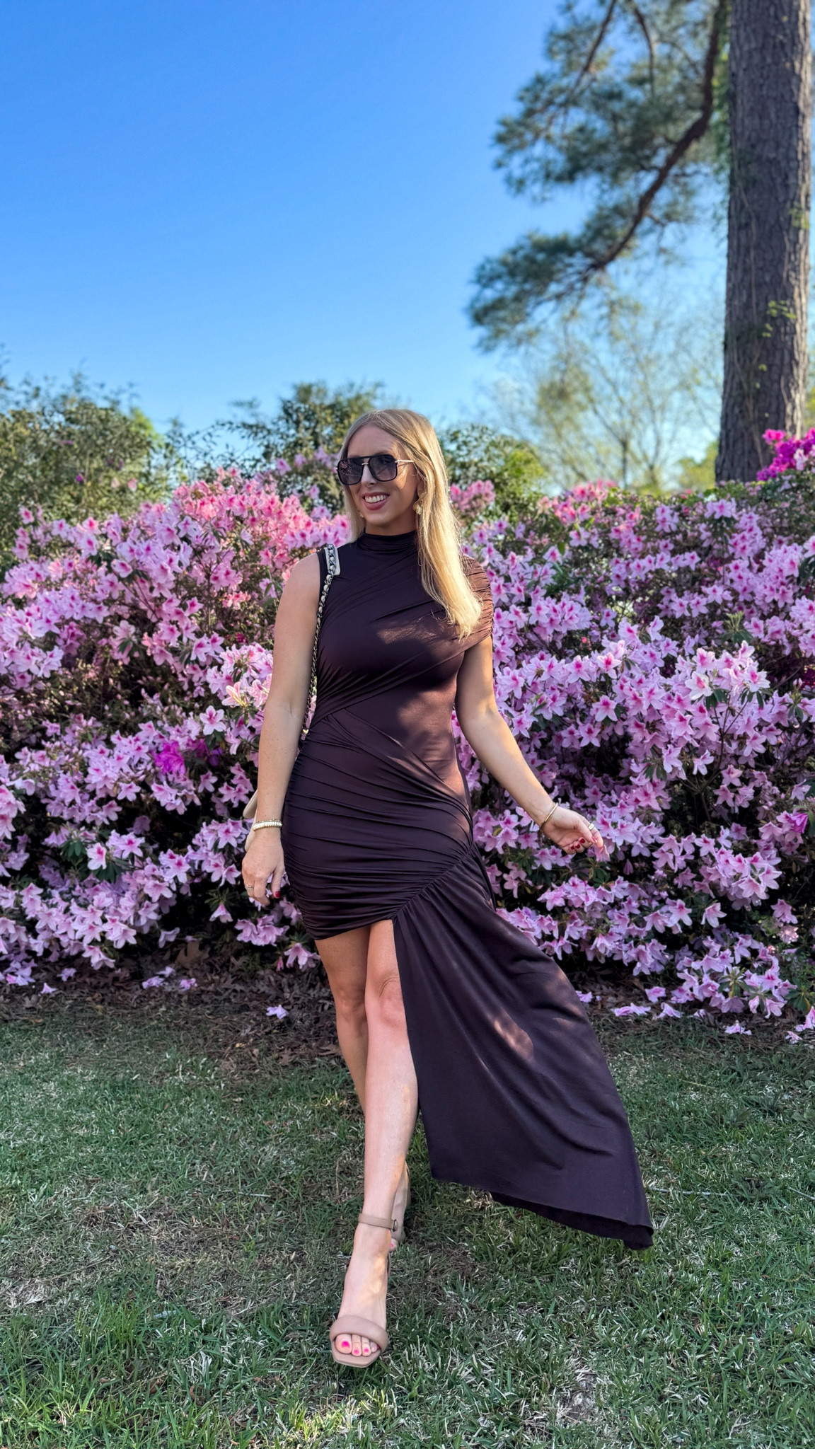 Amazon wedding guest dress! Wearing a size medium. Under $50 dress, $25 Walmart heels, $15 flower earrings 

#LTKSaleAlert #LTKWedding #LTKootd