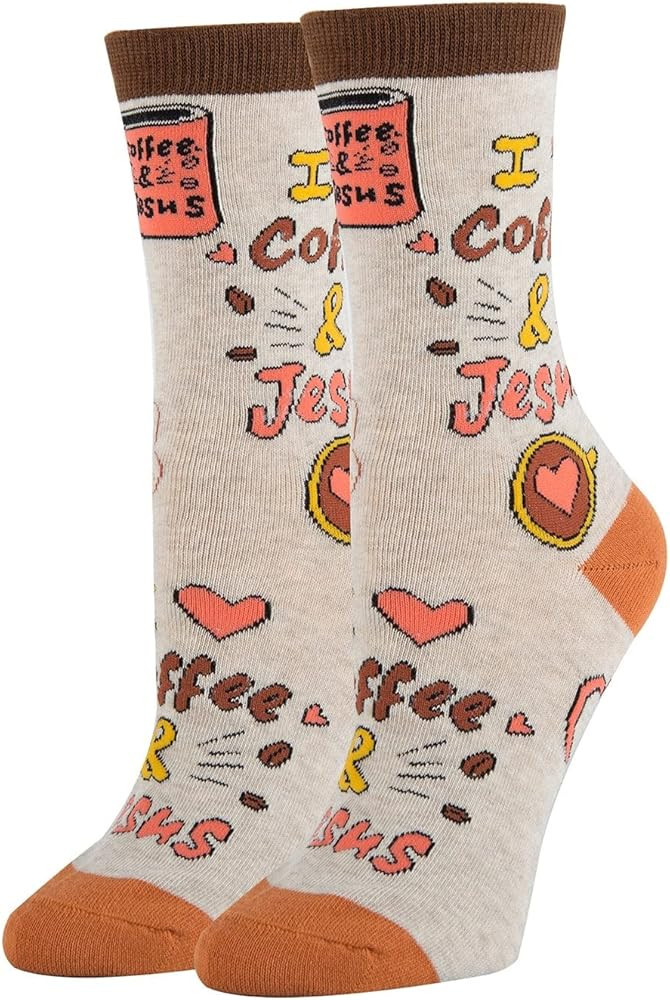 Oooh Yeah Women's Novelty Crew Socks, Positive Funny Fun Crazy Cool Socks | Amazon (US)