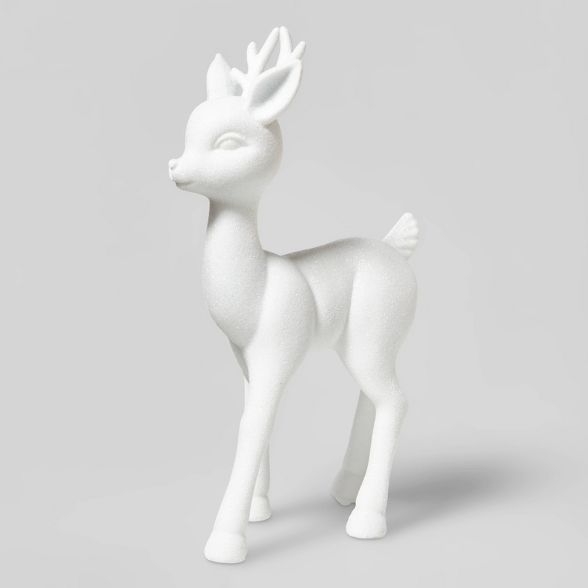 Glitter Doe Decorative Figurine White - Wondershop&#8482; | Target