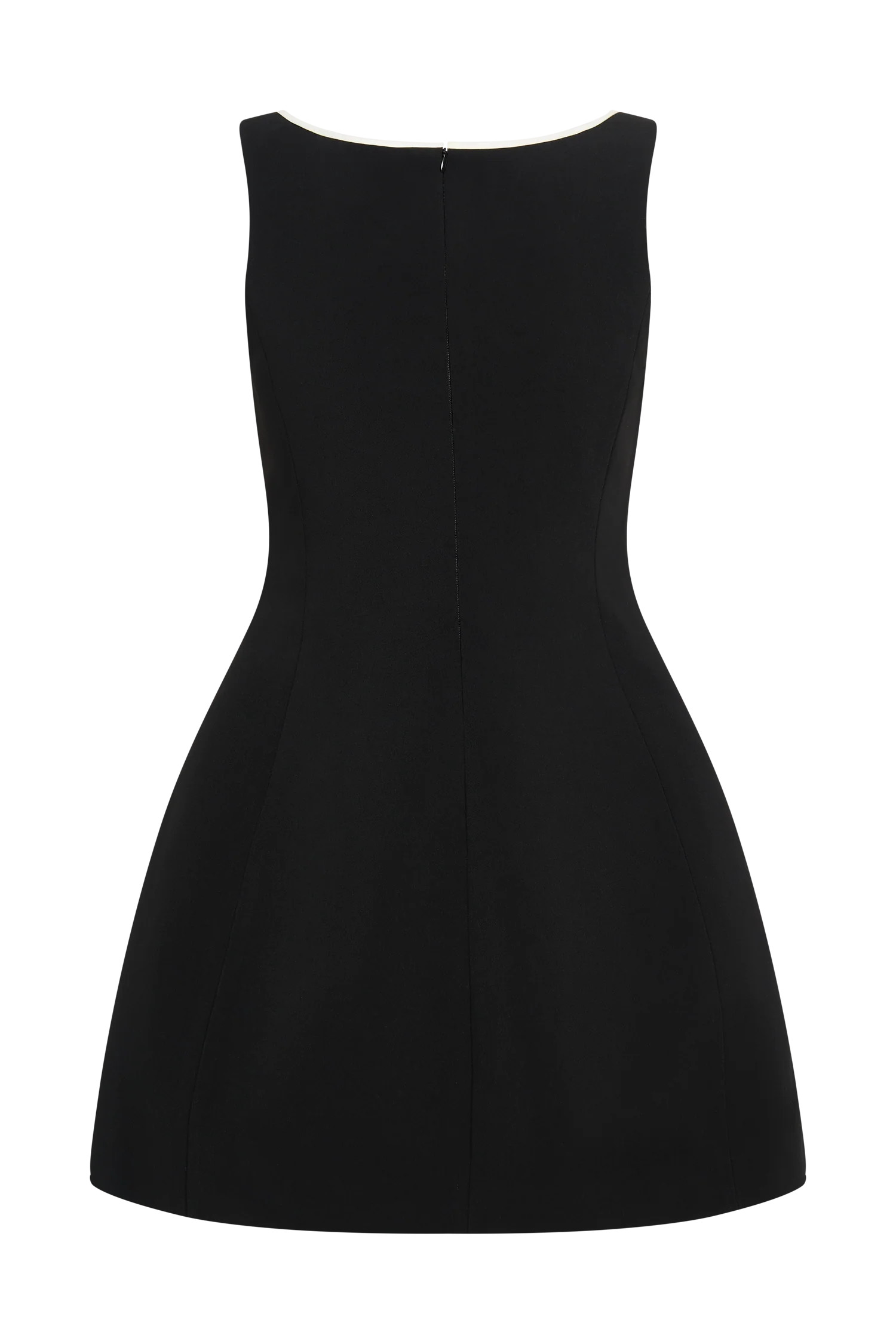Evanna Sleeveless Contrast Suiting Mini Dress - Black | Meshki (APAC)