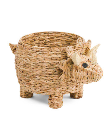Water Hyacinthy Triceratops Floor Bin | TJ Maxx