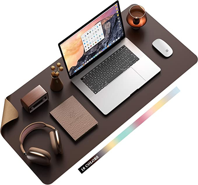 Non-Slip Desk Pad, Waterproof PVC Leather Desk Table Protector, Ultra Thin Large Mouse Pad, Easy ... | Amazon (US)