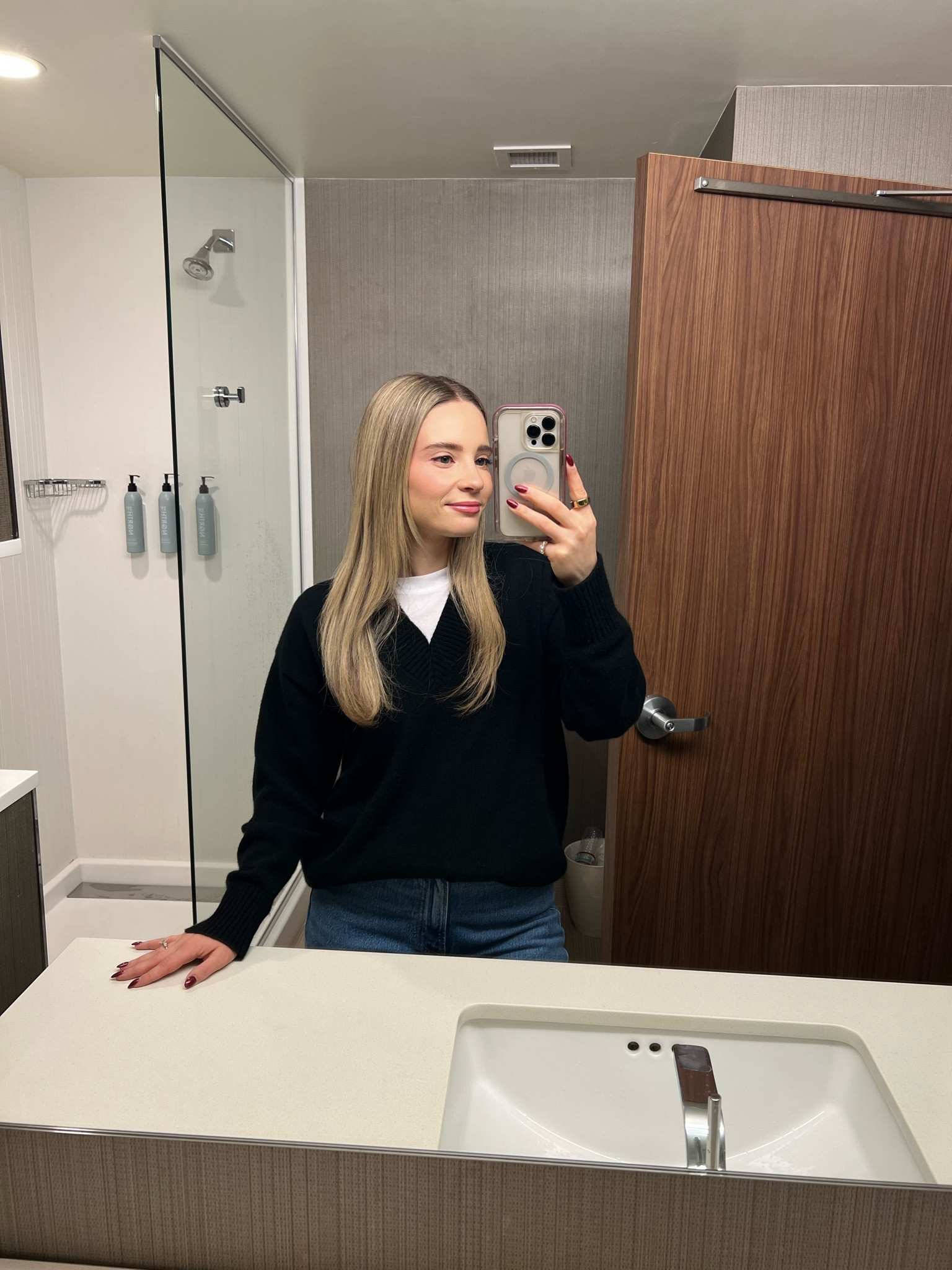 XS in t shirt and sweater, 25 short in curve love jeans 

#LTKSeasonal #LTKWorkwear #LTKTravel