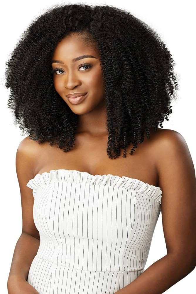 Outre Big Beautiful Hair Clip-In - 9pcs - Springy Afro 10" (NATURAL BLACK) | Amazon (US)