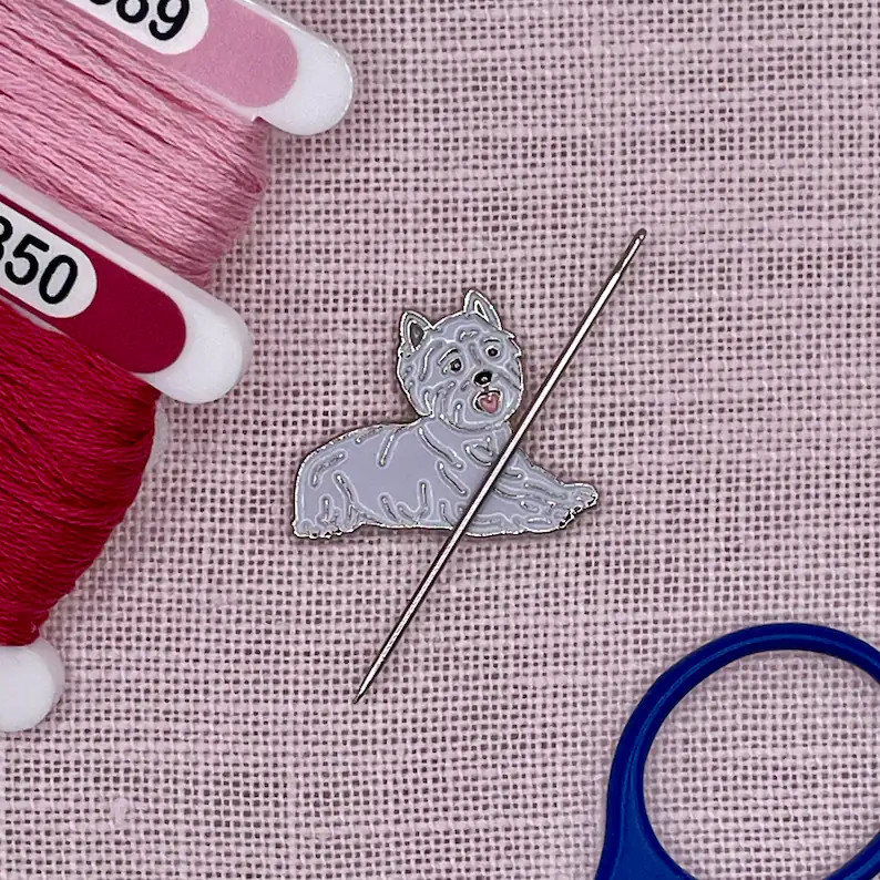 WEST HIGHLAND TERRIER Magnetic Needle Minder for Cross Stitch, Embroidery, Sewing and Needlework.... | Etsy (US)