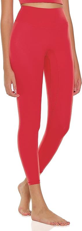 Women's Workout Leggings Cream Feeling Yoga Pants High Waisted Stretch Tummy Control Tights 7/8 L... | Amazon (US)