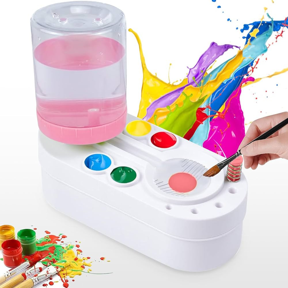 2024 New Water Cycle Paint Brush Cleaner Watercolor Brush Rinser,Flush My Brush, Rinse Oil-Based ... | Amazon (US)