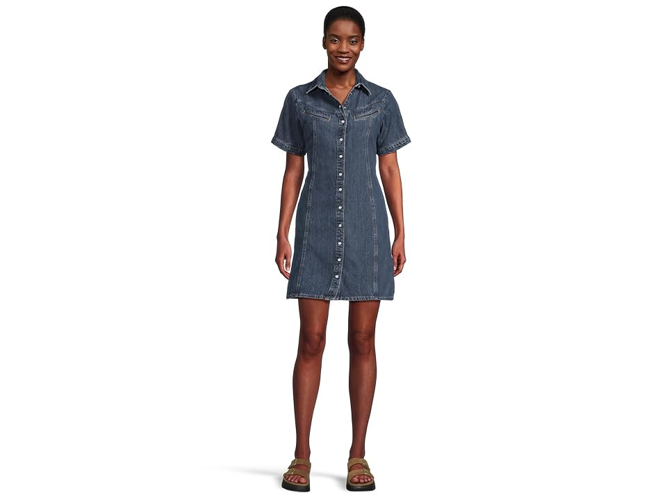 Levi's(r) Premium Rinoa Denim Short Sleeve Dress Women's Dress Sledge Sister : SM, Cotton/Denim | Zappos