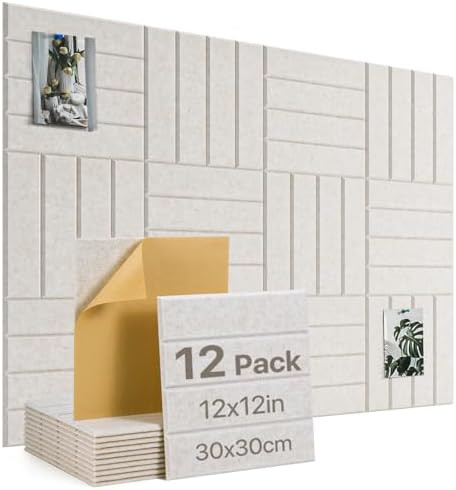 Large Cork Board Alternative 48"X36" Bulletin Board 12 Pack Felt Wall Tiles with Self Adhesive fo... | Amazon (CA)